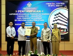Wali Kota Tanjungbalai Serahkan LKPD TA 2025 Unaudited Ke BPK RI Perwakilan Sumut