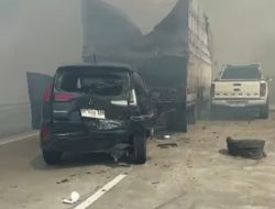 Tabrakan Beruntun di Tol Binjai–Langsa Diduga Akibat Pembakaran Tebu, 3 Kendaraan Ringsek