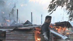 9 Rumah di Perumahan Eks Karyawan PT ADEI Tebingtinggi Ludes Terbakar
