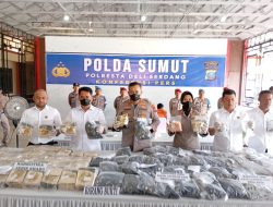 Polresta Deli Serdang Bongkar Jaringan Narkoba Internasional, Barang Bukti 57 Miliar