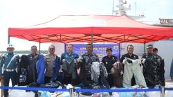 TNI AL Dan Bea Cukai Tangkap Kapal KM Karimah Pembawa 400 Ball press Ilegal di Perairan Batu Bara