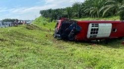 Bus Halmahera Kecelakaan di Tol Sergai Desa Sei Sigenggi, 4 Penumpang Tewas