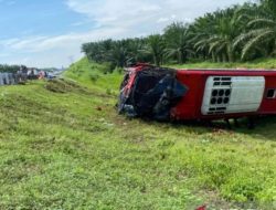Bus Halmahera Kecelakaan di Tol Sergai Desa Sei Sigenggi, 4 Penumpang Tewas