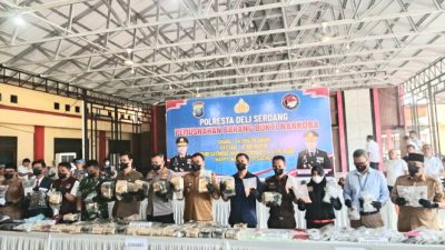 Polresta Deli Serdang Musnahkan Puluhan Kilogram Narkoba, Selamatkan ratusan Ribu Jiwa