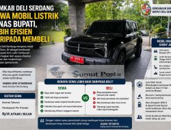 Tekan Biaya Operasional, Bupati Deli Serdang Gunakan Mobil Listrik Sistem Sewa
