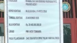 Proyek Rp28,46 Milyar di MIN 1 Aceh Tenggara Diduga Tanpa Pengawas Resmi