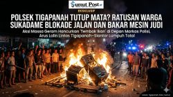 Polsek Tigapanah Mandul! Ratusan Warga Bakar Mesin Judi Dan Blokade Jalan Merek-Siantar-Sidikalang