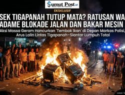 Polsek Tigapanah Mandul! Ratusan Warga Bakar Mesin Judi Dan Blokade Jalan Merek-Siantar-Sidikalang