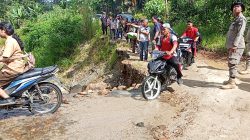 Akses Warga Terganggu, Bupati Masinton Tinjau Jalan Amblas Menuju Desa Sidaling