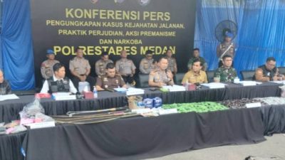 148 Tersangka Dari 15 Lokasi Sarang Narkoba Berhasil Diungkap Polrestabes Medan