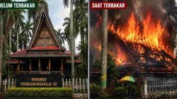 Rumah Adat di Kompleks Monumen Sisingamangaraja XII Medan Ludes Dilalap Api