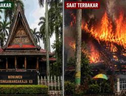 Rumah Adat di Kompleks Monumen Sisingamangaraja XII Medan Ludes Dilalap Api