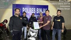 Timsus Anti Begal Polres Binjai Gagalkan Pengiriman Motor Curian Asal Langsa, Kendaraan Dikembalikan ke Pemilik
