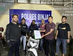 Timsus Anti Begal Polres Binjai Gagalkan Pengiriman Motor Curian Asal Langsa, Kendaraan Dikembalikan ke Pemilik