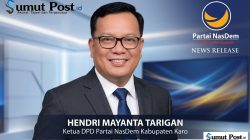 Hendri Mayanta Tarigan Resmi Pimpin DPD Partai NasDem Kabupaten Karo Periode 2026-2029