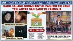 DPD IPK Kabupaten Karo Galang Donasi untuk Pasutri TKI yang Terlantar dan Sakit di Kamboja