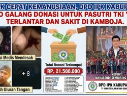 DPD IPK Kabupaten Karo Galang Donasi untuk Pasutri TKI yang Terlantar dan Sakit di Kamboja