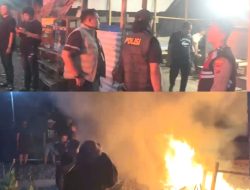 Satresnarkoba Polrestabes Medan Bakar Sarang Narkoba di Sunggal