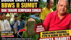 Diduga Cabut Patok BBWS II Sumut dan Tanami Sempadan Sungai, Manajemen Regional I PTPN IV Kebun Sei Putih Layak Diperiksa APH