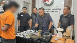 Polrestabes Medan Gerebek Gudang Narkoba, Sejumlah Barbuk Disita, Diedar Via Ekspedisi Paket