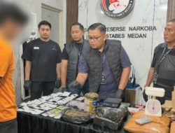 Polrestabes Medan Gerebek Gudang Narkoba, Sejumlah Barbuk Disita, Diedar Via Ekspedisi Paket