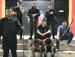 Tim Macan Polres Pelabuhan Belawan Tangkap 2 Pelaku Tawuran dan Sita 4 Bilah Sajam
