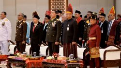 Gubernur Bobby Nasution Bersama Forkopimda Ikuti Upacara Detik-detik Proklamasi HUT Ke-81 RI Secara Virtual