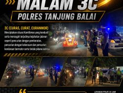 Kapolsek Tanjungbalai Utara Pimpin Patroli Malam Jaga Kamtibmas
