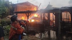 Diduga Berawal dari Kasur Terbakar, Enam Rumah di Binjai Timur Dilalap Api