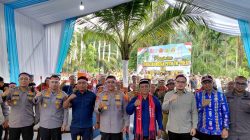 Wabup Deli Serdang, Kapolrestabes dan Kapolda Sumut Hadiri Peresmian Jembatan Merah Putih Presisi di Kutalimbaru