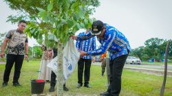 Bupati Deli Serdang Awali Penanaman Bibit Pohon Pengganti Karangan Bunga HUT RI ke-81