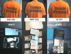 Tiga Bandar Sabu Keok di Tangan Polisi, Ratusan Gram Barang Bukti Disita