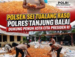 Dukung Asta Cita Presiden, Polsek Sei Tualang Raso Bantu Petani Olah 7 Ton Jagung