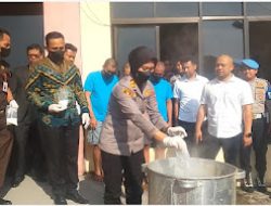 Polresta Deli Serdang Rebus 1,2 Kg Sabu; Tiga Tersangka Gagal Edarkan Ribuan Dosis Narkoba