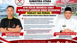Rekan Indonesia Apresiasi Gubernur Bobby Terbitkan Surat Himbauan Atasi Krisis IGD dan Ruang Inap Pasien