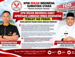 Rekan Indonesia Apresiasi Gubernur Bobby Terbitkan Surat Himbauan Atasi Krisis IGD dan Ruang Inap Pasien