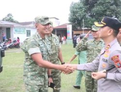 Kapolres Simalungun Hadiri Bazar Murah Peringatan HUT TNI Ke-81 di Rambung Merah