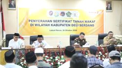 Kejari Deli Serdang Bersama Empat Instansi Bersinergi, Delapan Sertipikat Tanah Wakaf Diserahkan Untuk Perkuat Kepastian Hukum